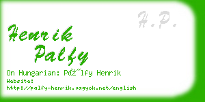 henrik palfy business card